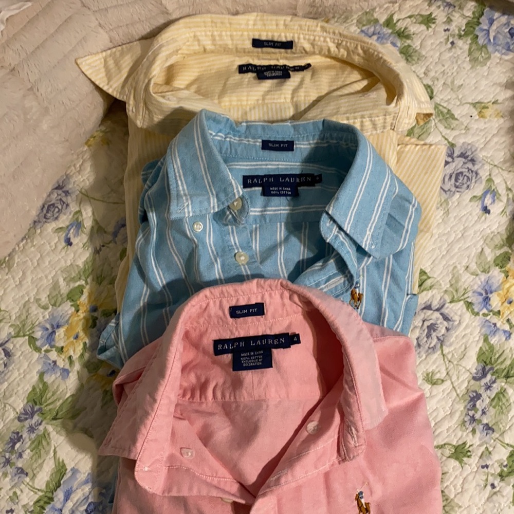3 PACK RALPH LAUREN BUTTON DOWNS